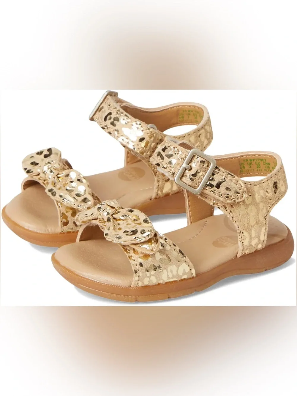 Stride Rite SR Whitney (Toddler) on gold leopard